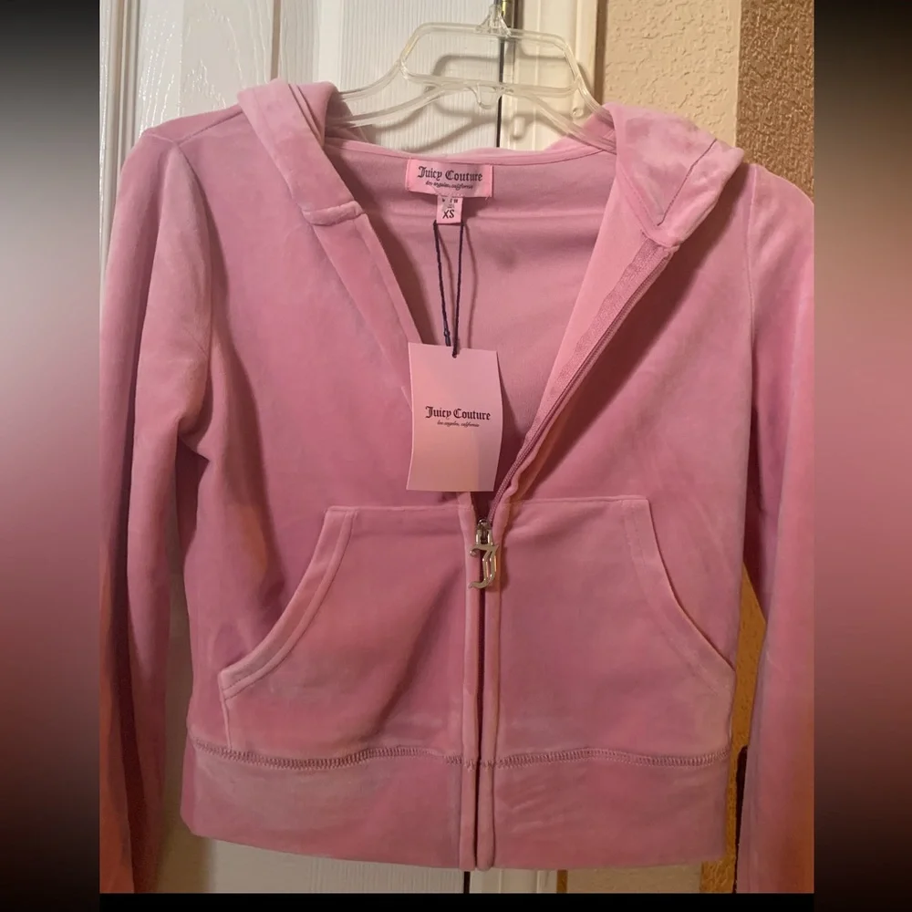 NEW SET PINK JUICY COUTURE EMBELLISHED VELOUR TRACK SET - Picture 12 of 16